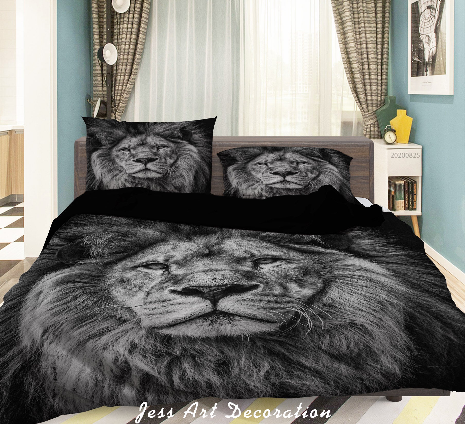 3D Nature Animal Lion Quilt Cover Set Bedding Set Duvet Cover Pillowcases Wj 3316