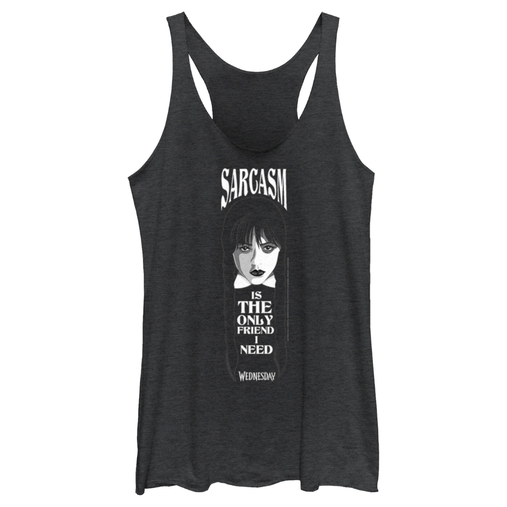 Women’S Wednesday Sarcasm Is The Only Friend I Need Racerback Tank Top