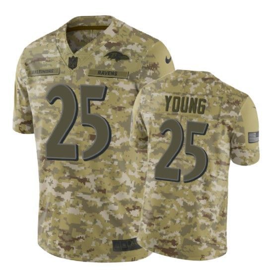 Tavon Young Jersey NFL Camo Baltimore Ravens