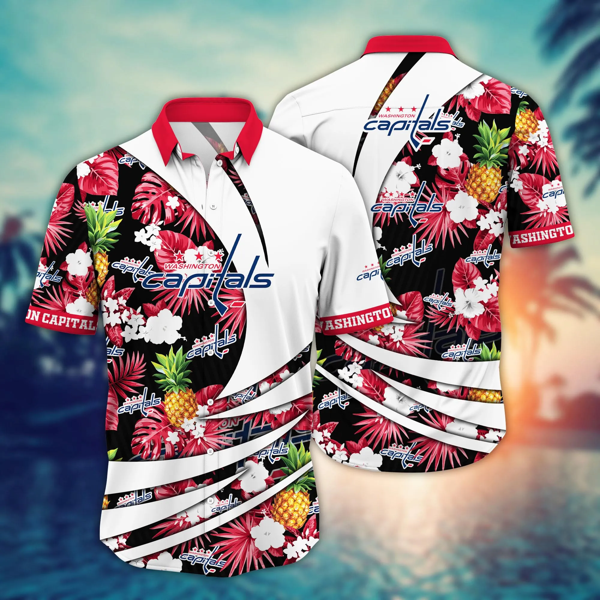 Washington Capitals Nhl Hawaiian Shirt Getaways Aloha Shirt