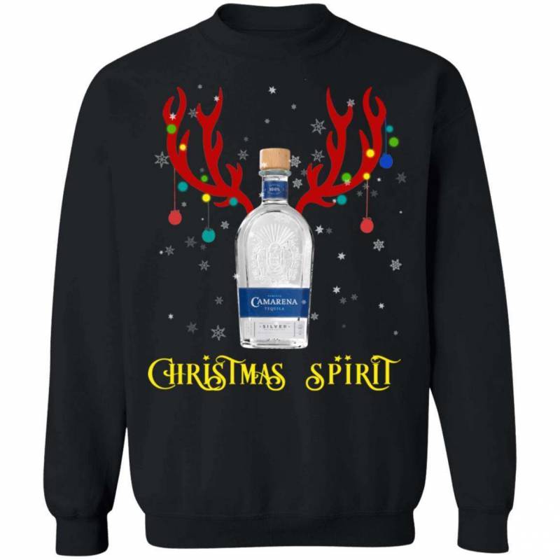 Xmas Sweater Familia Camarena Christmas Spirit Tequila Reindeer Sweatshirt HA