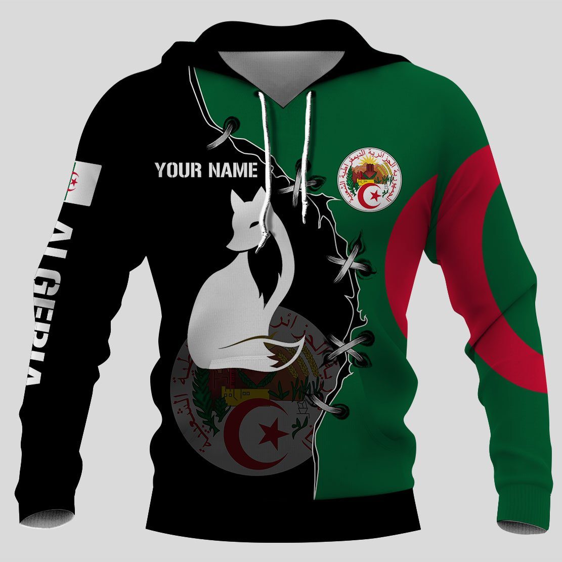 Algeria Fennec Fox Hoodies And T-Shirts 3D Full Printing