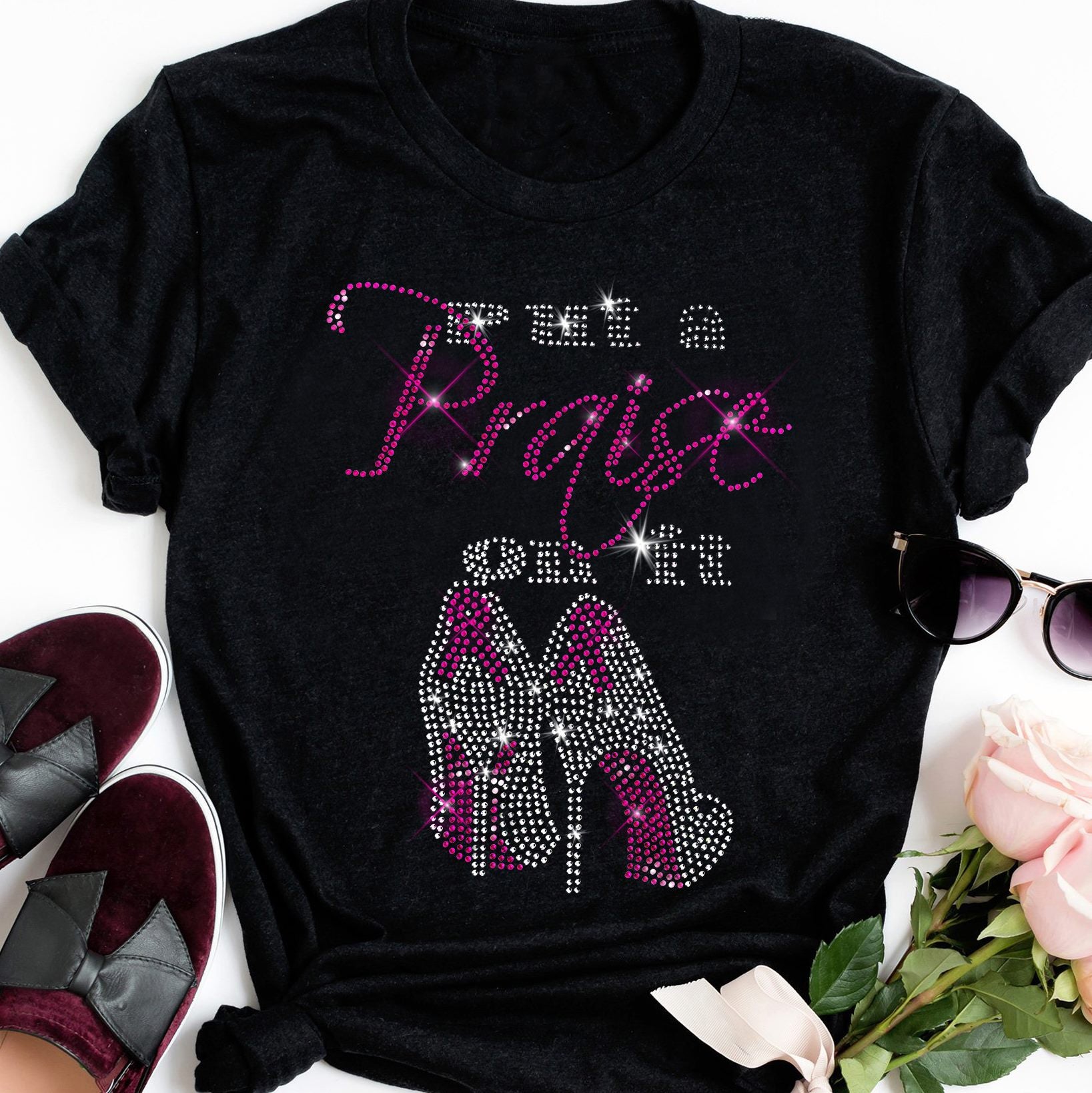 Put A Praise On It Breast Cancer Awareness Pink Ribbon High Heels T Shirt Nh