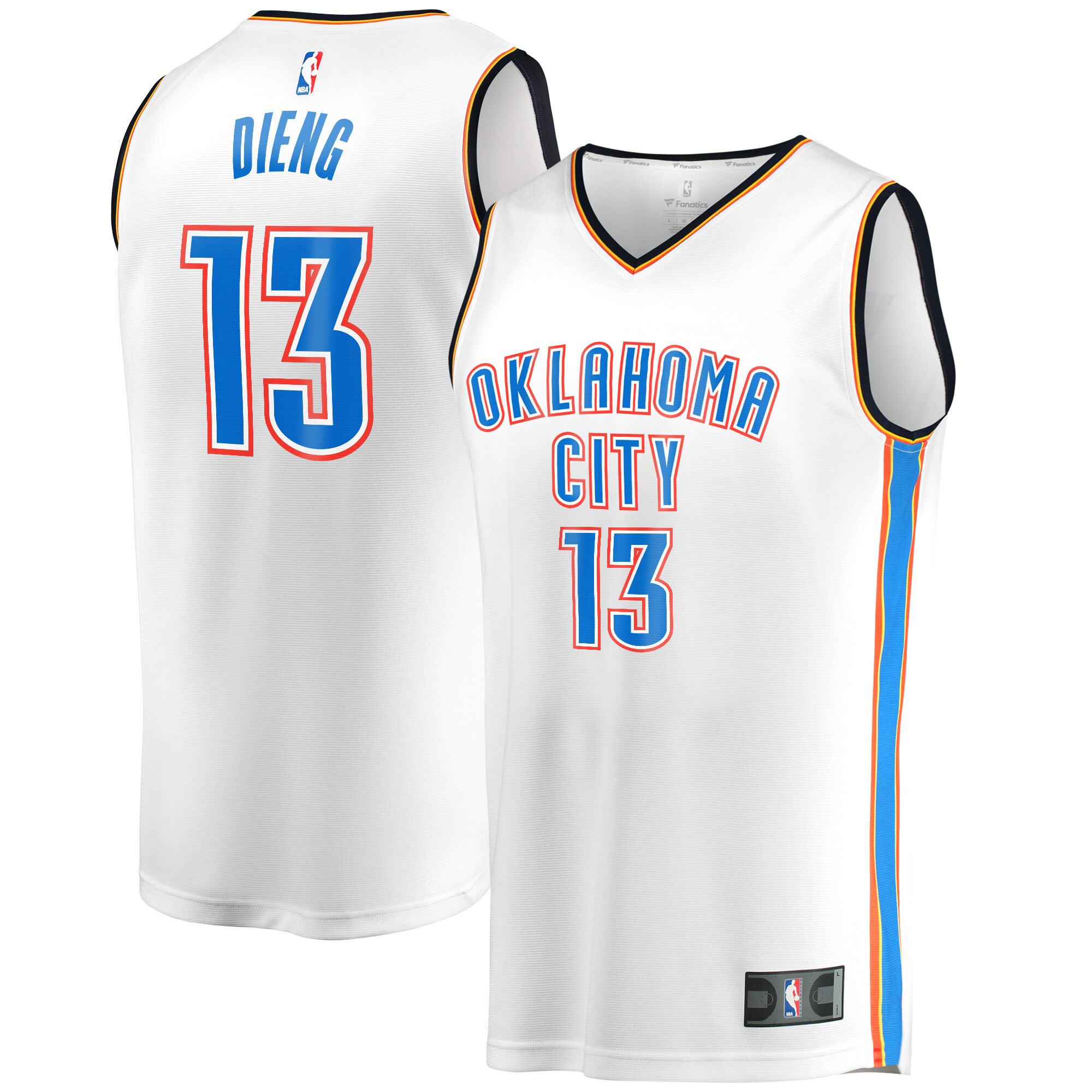 Ousmane Dieng Oklahoma City Thunder Branded Fast Break Player Jersey – Association Edition – White