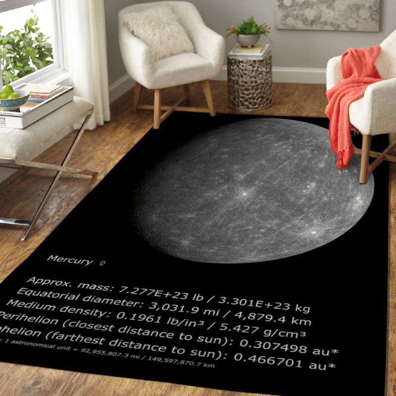 Leaflet Mercury – Space Area Rug Carpet