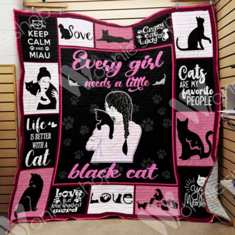 Black Cat Girl Blanket SEP3001 73O51