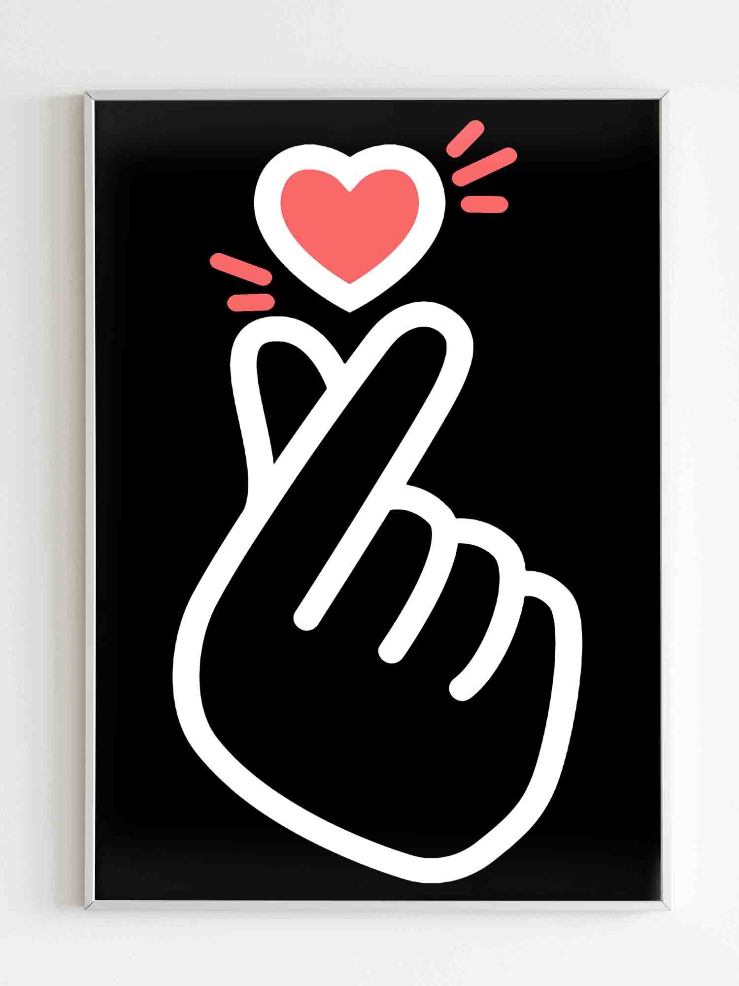 Kpop Finger Heart Logo Poster - Poster Art Design