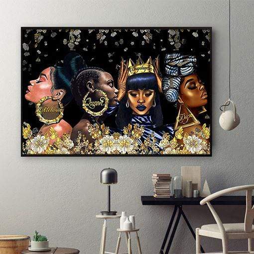 African American Canvas Artwork Awesome African Canvas Art Prints Empowered Women African Men Digital Glamorous Canvas Home Decoration