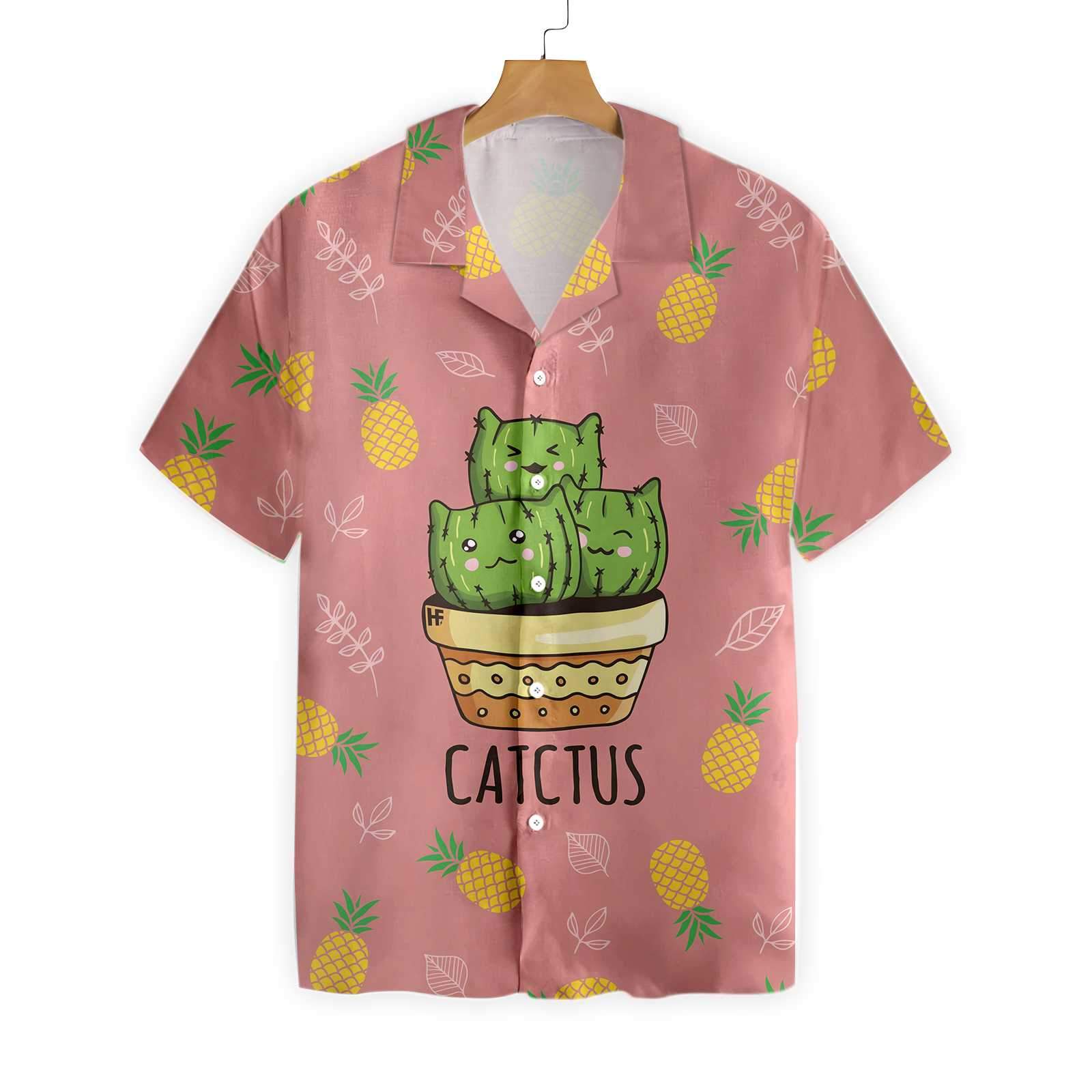 Catctus Pineapple Hawaii Shirt Ha285