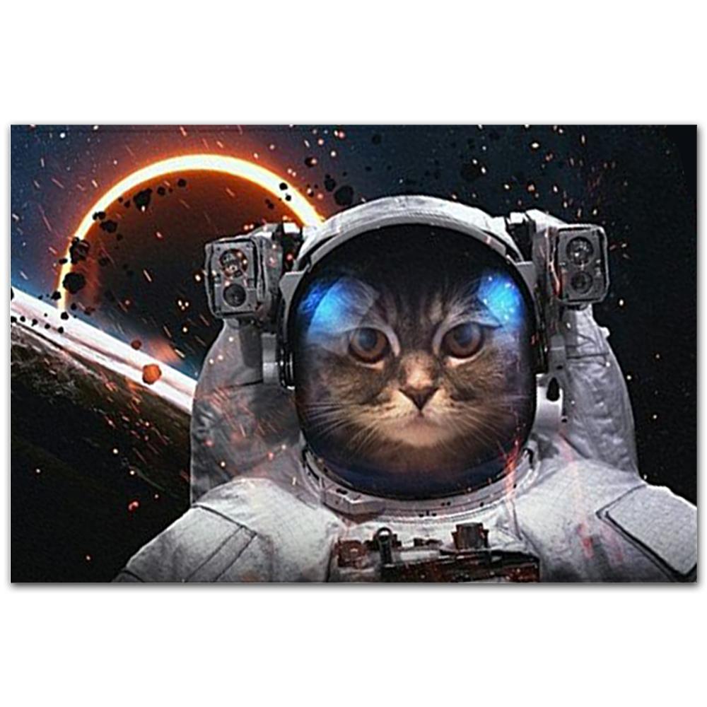 Brave Cat Astronaut Spacewalk Doormat Entrance Rug Area Rug Floor Mat Home Decor Indoor And Outdoor Doormat Warm House Gift Welcome Mat Gift For Friend Family