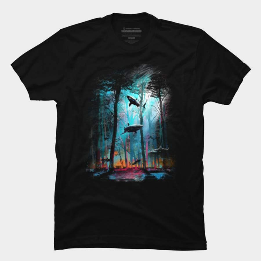 Shark Forest T-shirt All Over Print For Unisex