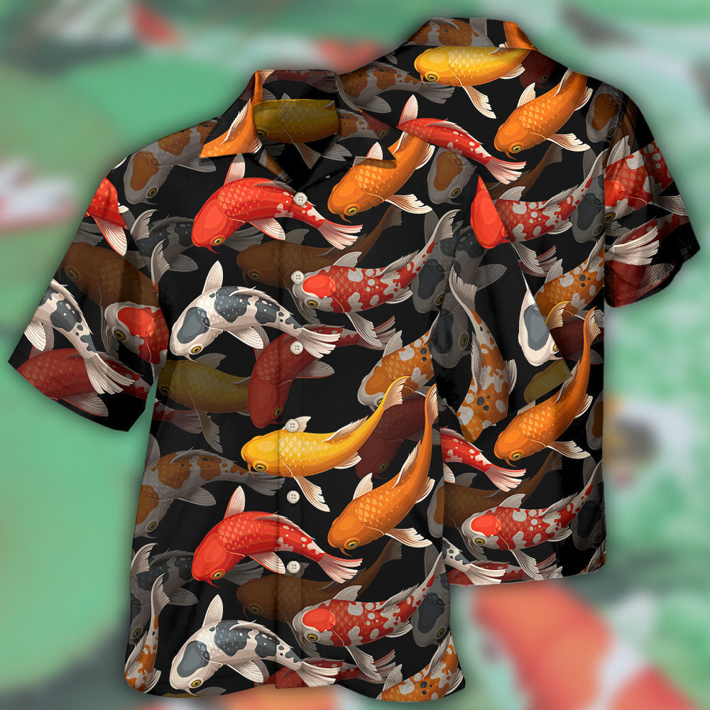 Koi Fish Basic Style Hawaii Shirt Ha94491