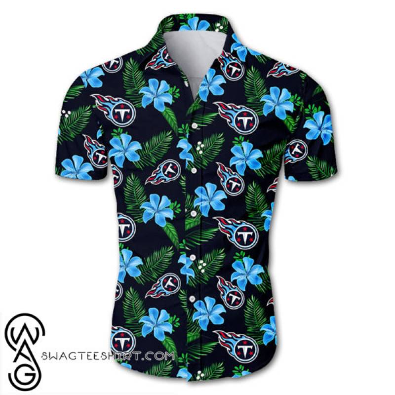 Tennessee titans tropical flower hawaiian shirt – Maria