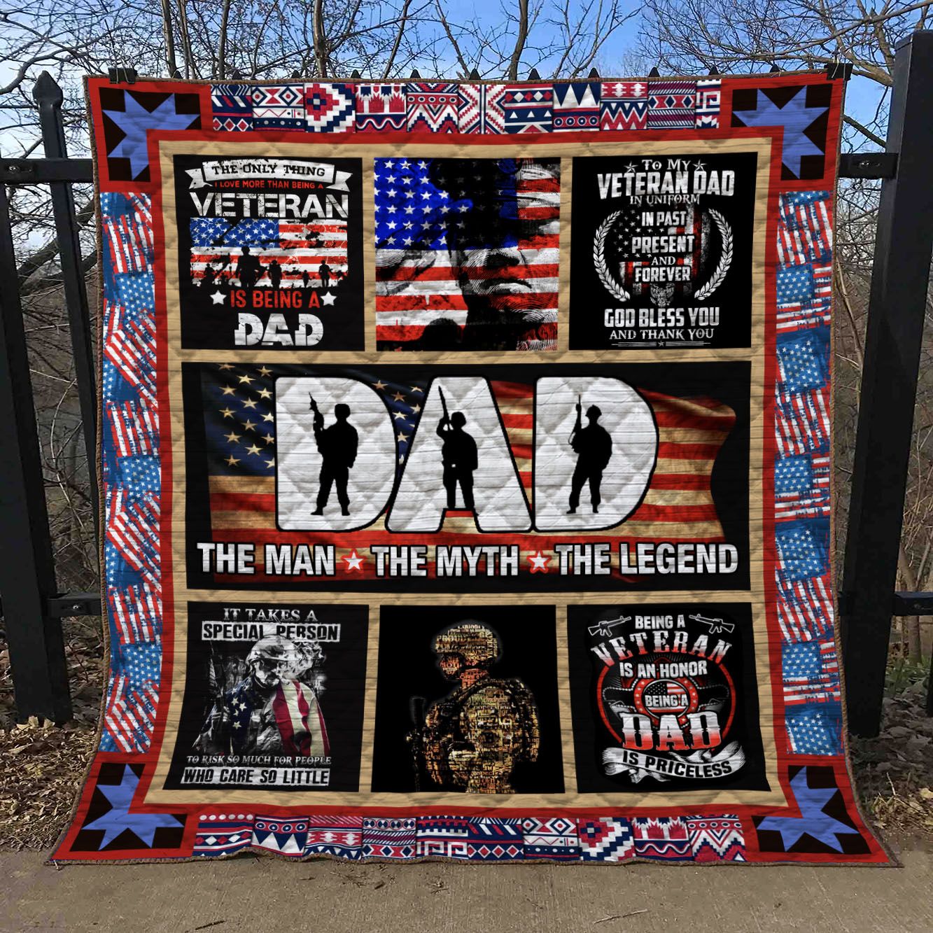 VETERAN NA 3D Quilt Blanket 655