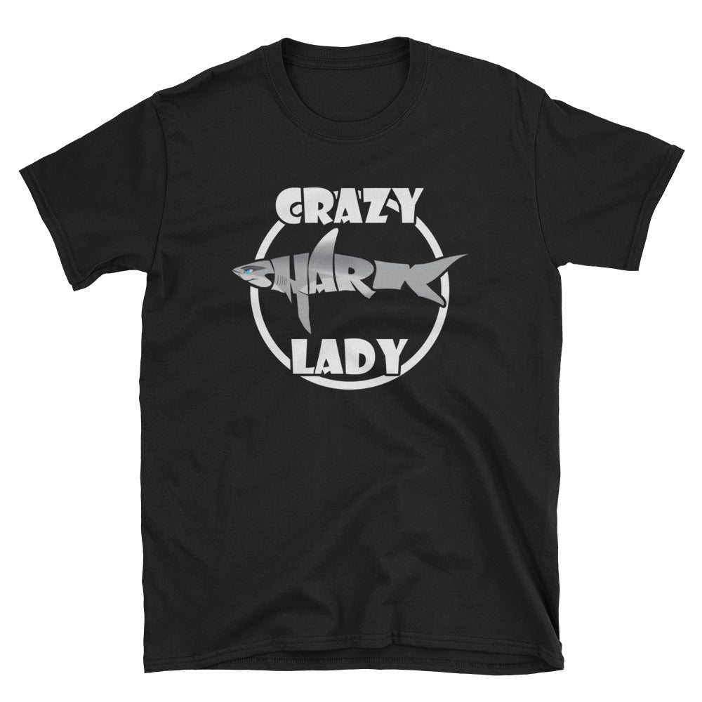 Crazy Shark Lady Unisex T-Shirt