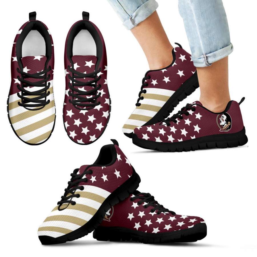 American Flag Full Stars Florida State Seminoles Sneakers