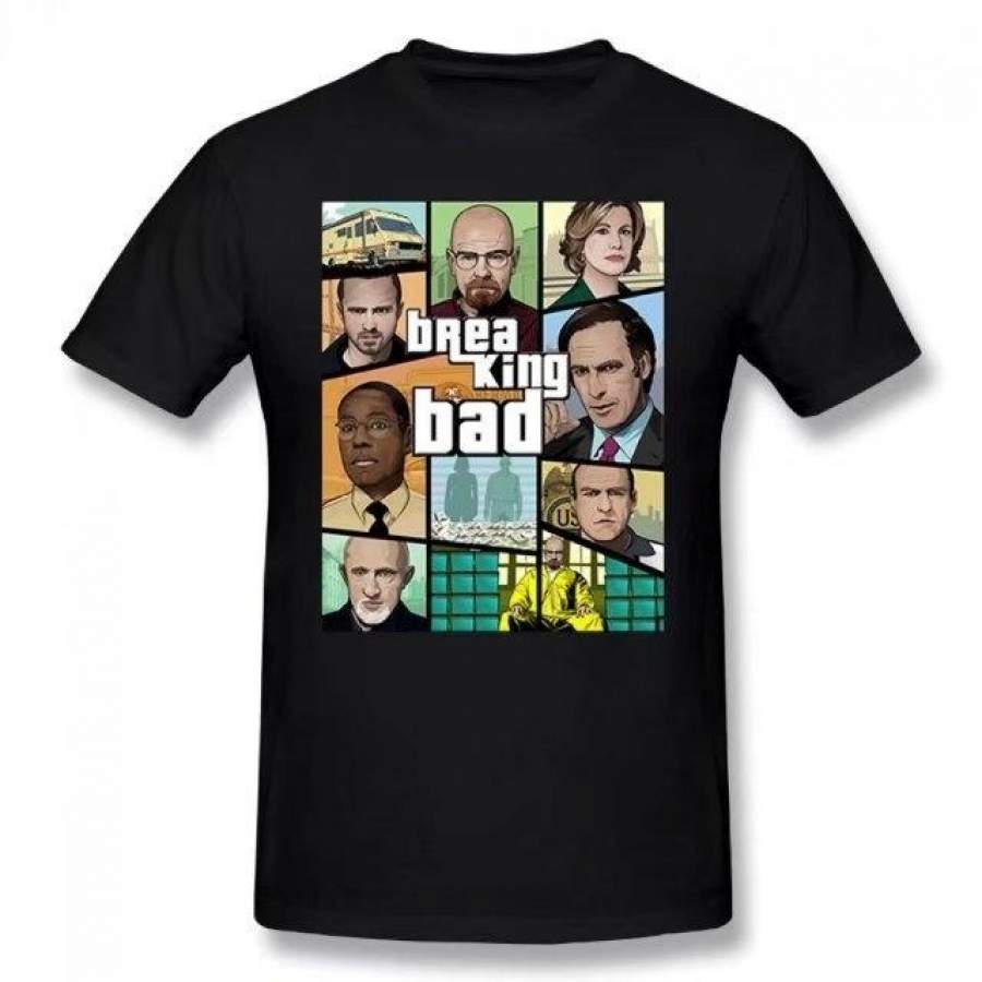 Breaking Bad Heisenberg Better Call Saul Sky Summer Basic Casual Short Cotton T-Shirt