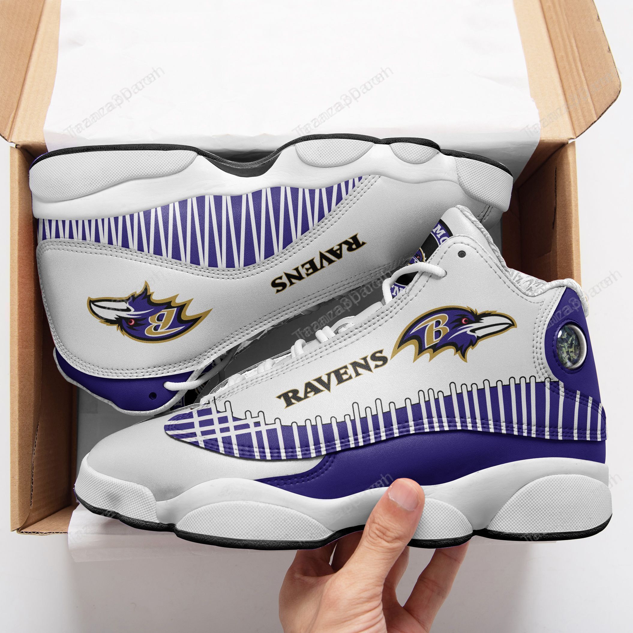 Baltimore Ravens Air Jd13 Sneakers 489