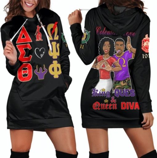 Couple Omega Psi Phi And Delta Sigma Theta – Pride Hoodie Dress