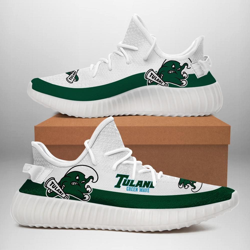 Tulane Green Wave Custom Shoes Sport Sneakers Tulane Green Wave Yeezy Boost 350