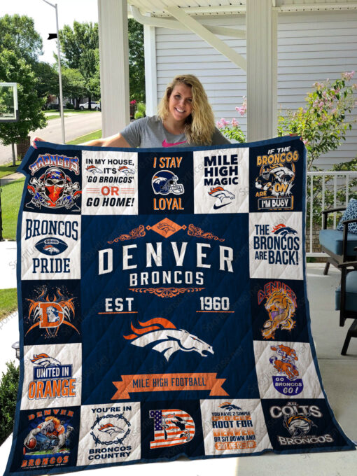 Denver Broncos Blanket Quilt V2 B93