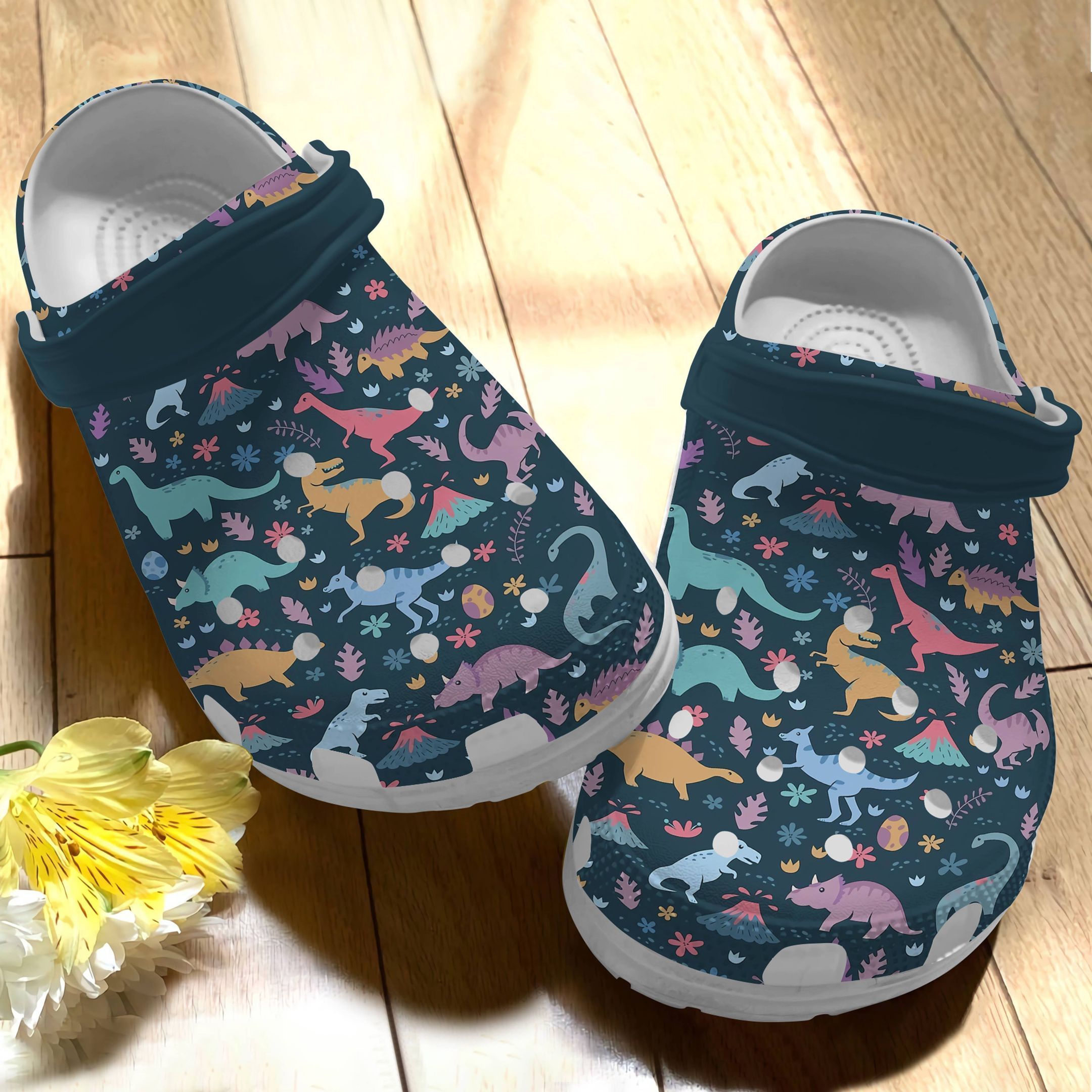 Dinosaur Clog Into The Jungle Crocs Crocband Clog - Redditprint Store