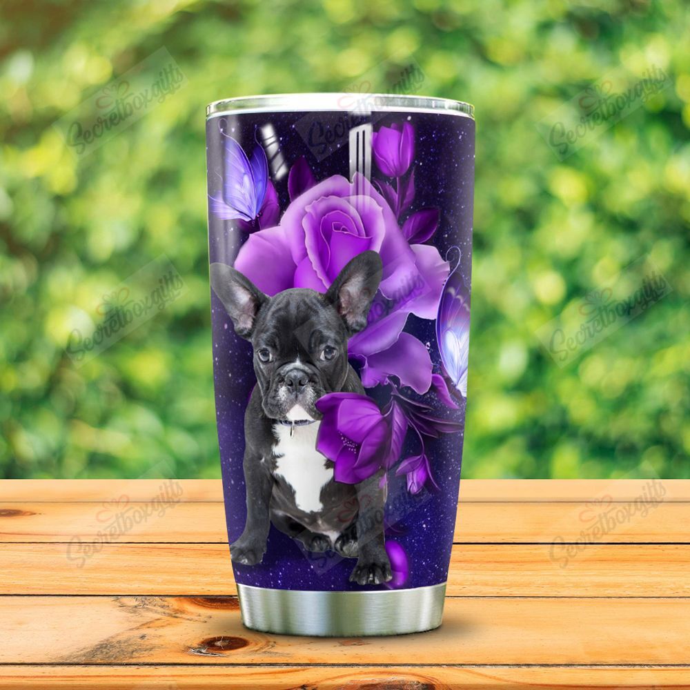 Bull Dog Purple Flower Dt2412005P Tumbler