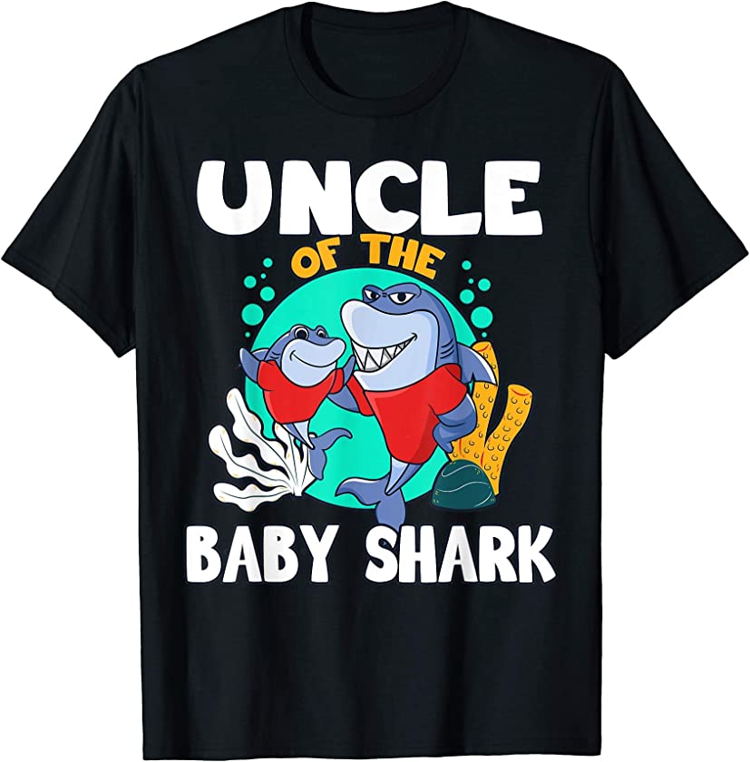 Cool Uncle Of The Baby Shark | Funny Matching Family Gift T-Shirt