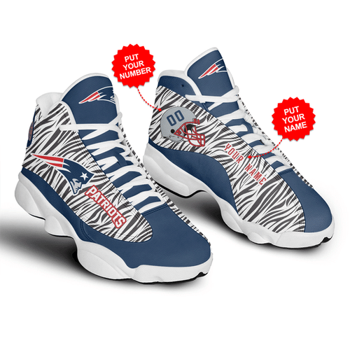 New England Patriots Football Customized Air Jordan 13 Shoes Sport Sneakers