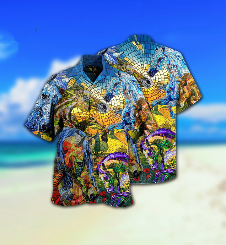 Horse Abstract Style Hawaii Shirt Ha25495