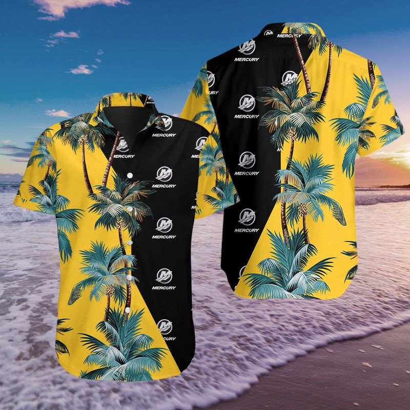 3D All Over Printed Mercury Marine Ttt-Hl Hawaiian Shirts Ver 2 (Yellow)