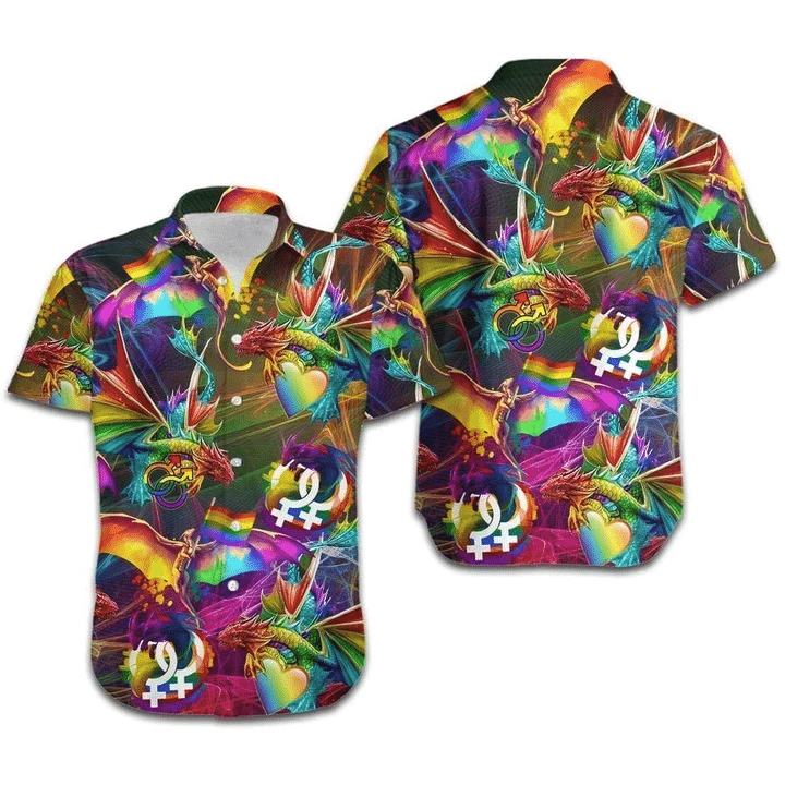 Lgbt Dragon Rainbow Hawaii Shirt Unisex Adult Ha90894