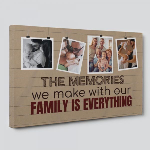 The Memories We Make With Our Family Is Everything Custom Photo Canvas Print