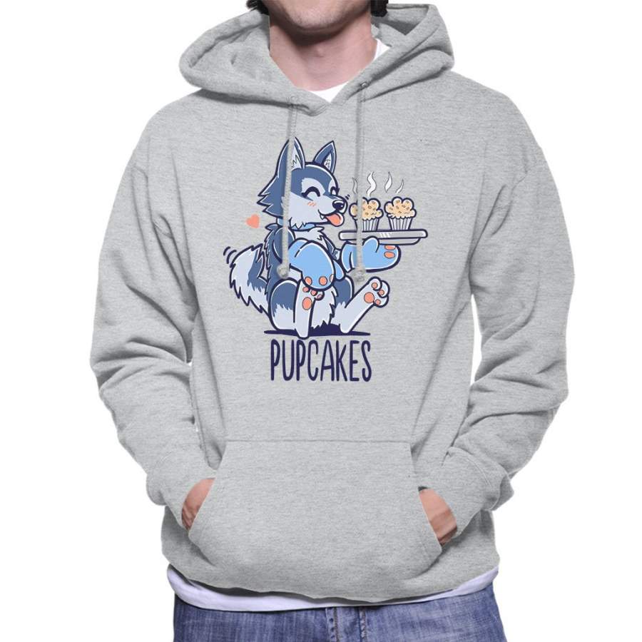 Husky Chef Dog Baking Pupcakes Men’s Hooded Sweatshirt