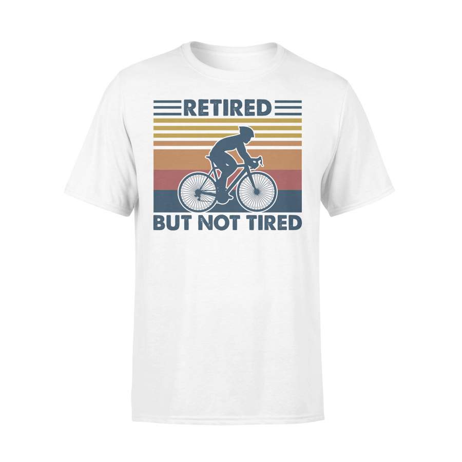 Bicycle Retired But Not Tired Vintage Retro T-shirt