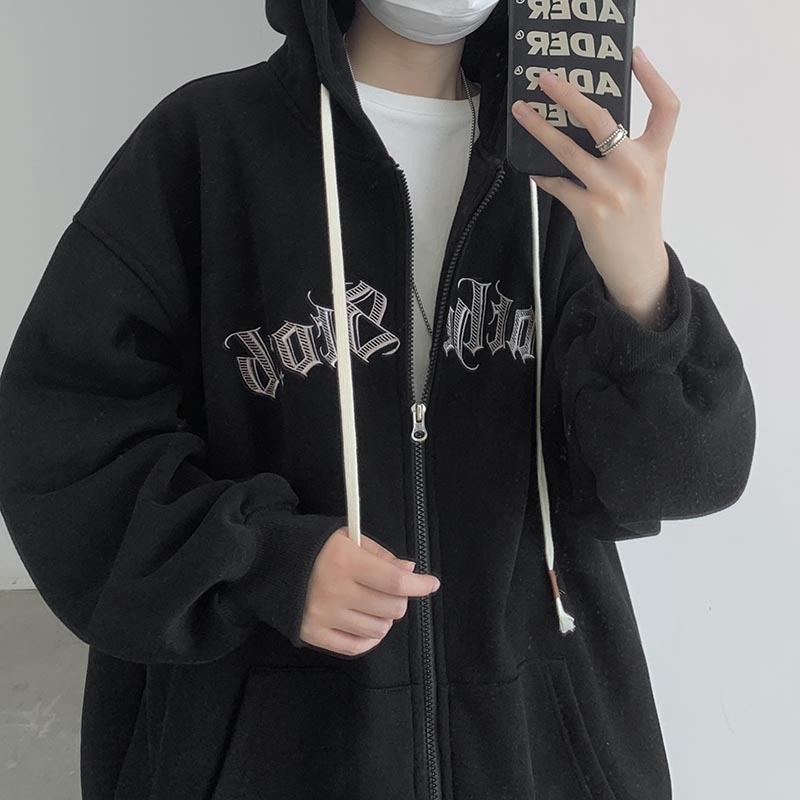 Y2K Angel Ears Hoodies Sweatshirt Women Graffiti Monster Bubble Anime Long-sleeved Harajuku Goth Oversized Thick Pullover Hoodie alx