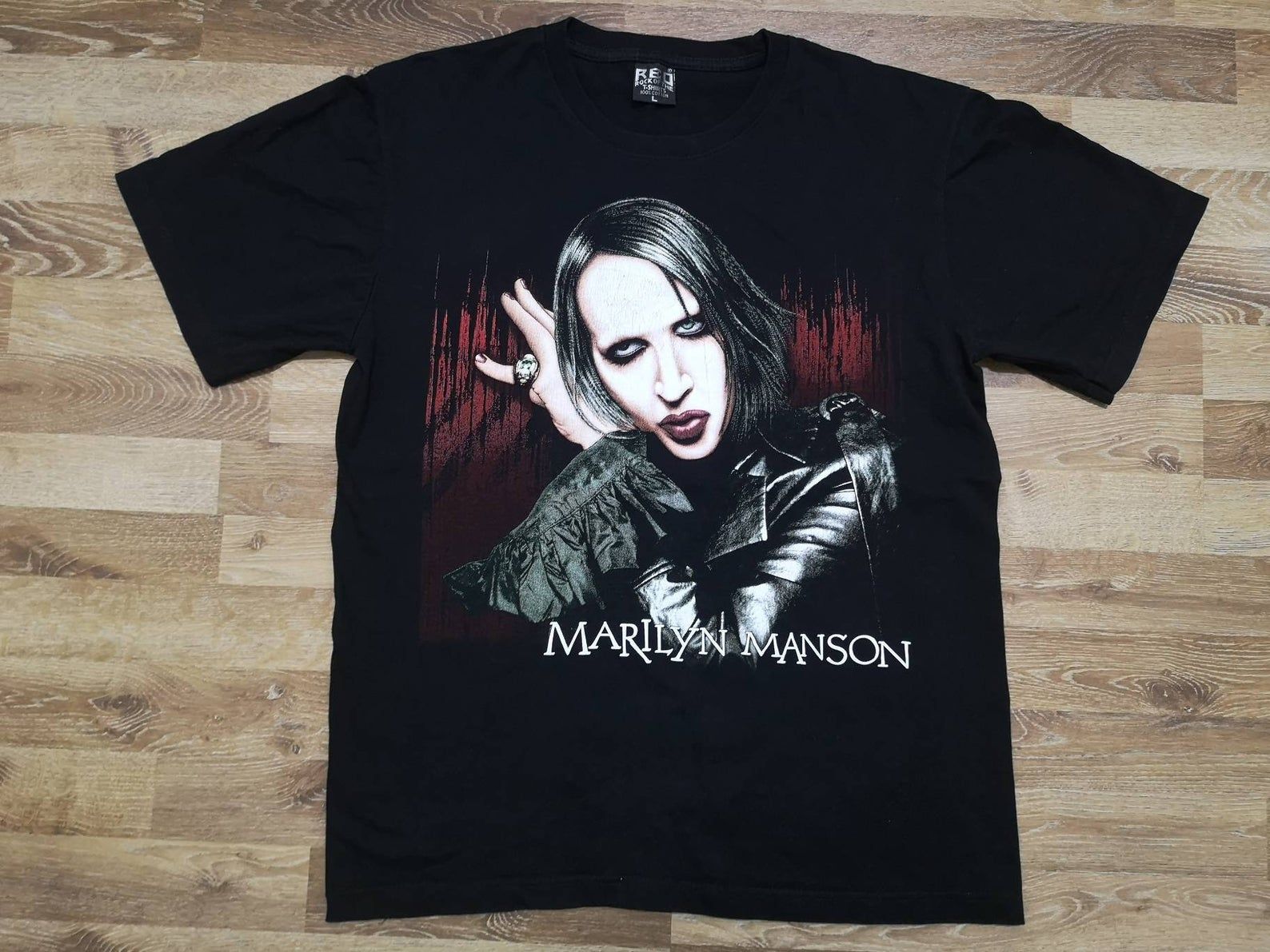 Rare! Very Nice Design True Vtg Bootleg Brian Hugh Warner Marilyn Manson Mm Big Promo Horror Cult Metal T-Shirt