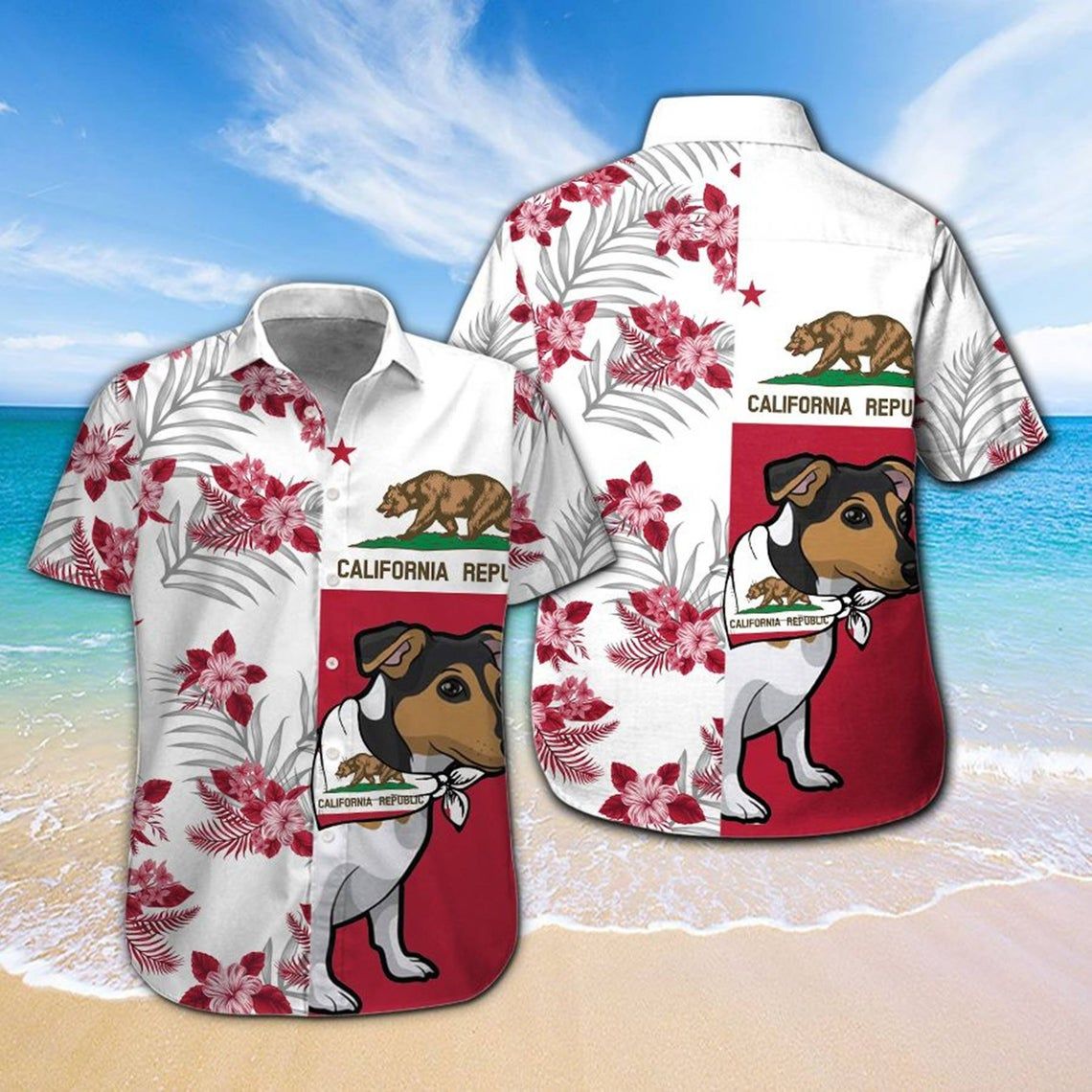 Jack Russell California Republic Hawaii Shirt Ha25648