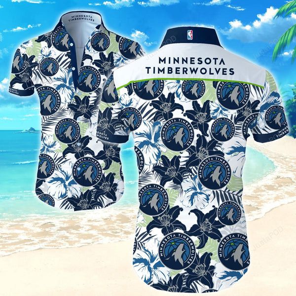 NBA Minnesota Timberwolves Tropical Flowers New Design Hawaiian Shirt