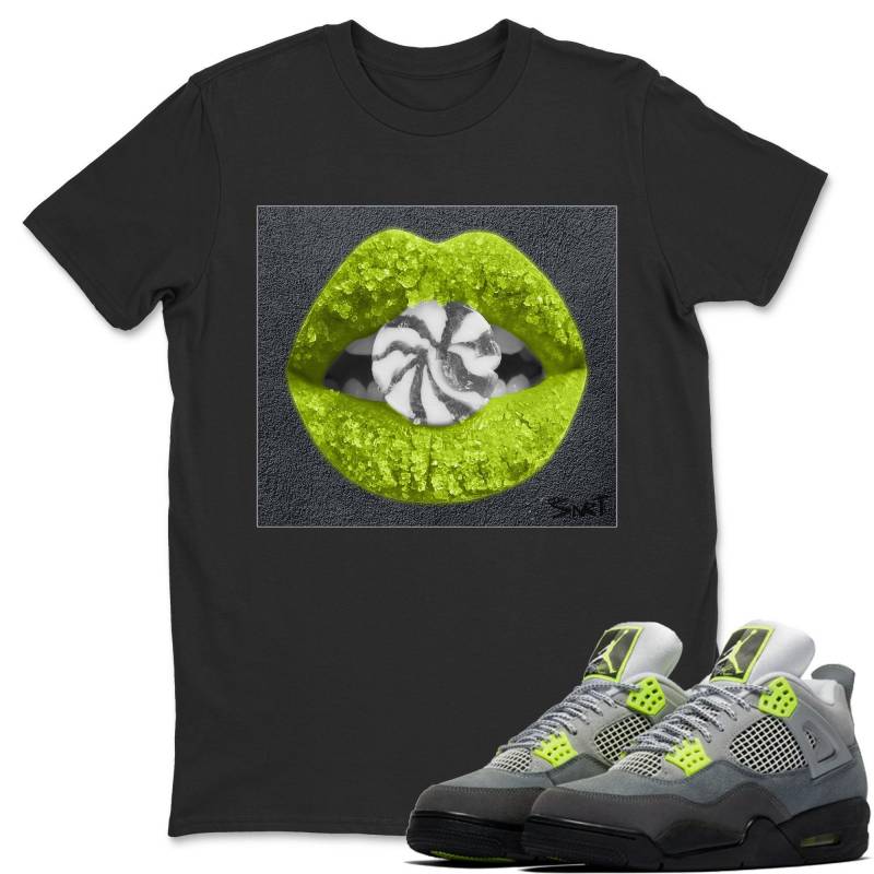 Lips Candy Black T-Shirt – Air Jordan 4 ’95 Neon