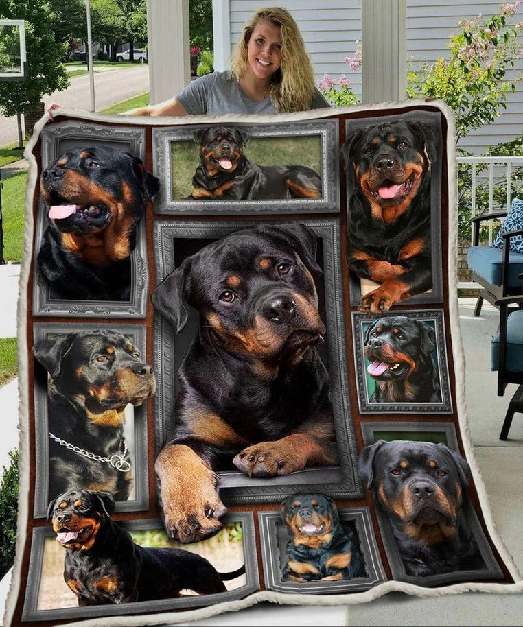 Dog Rottweiler Blanket, Rottweiler For Dog Lovers Fleece Blanket