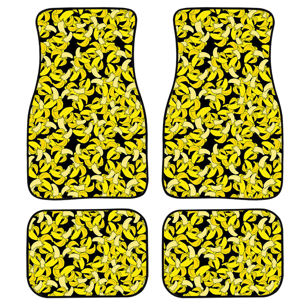 Peeled Banana Pattern Print Front And Back Car Floor Mats, Front Car Mat