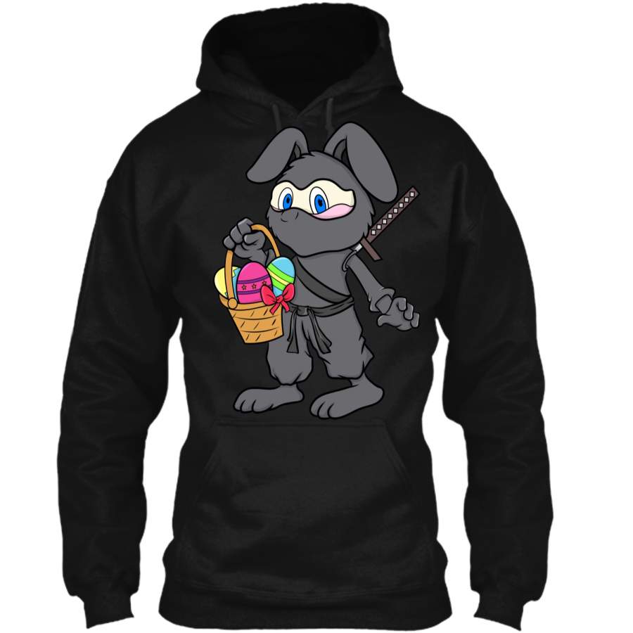 Cute Easter Egg Hunt Easter Bunny Ninja T-Shirt Pullover Hoodie 8 oz