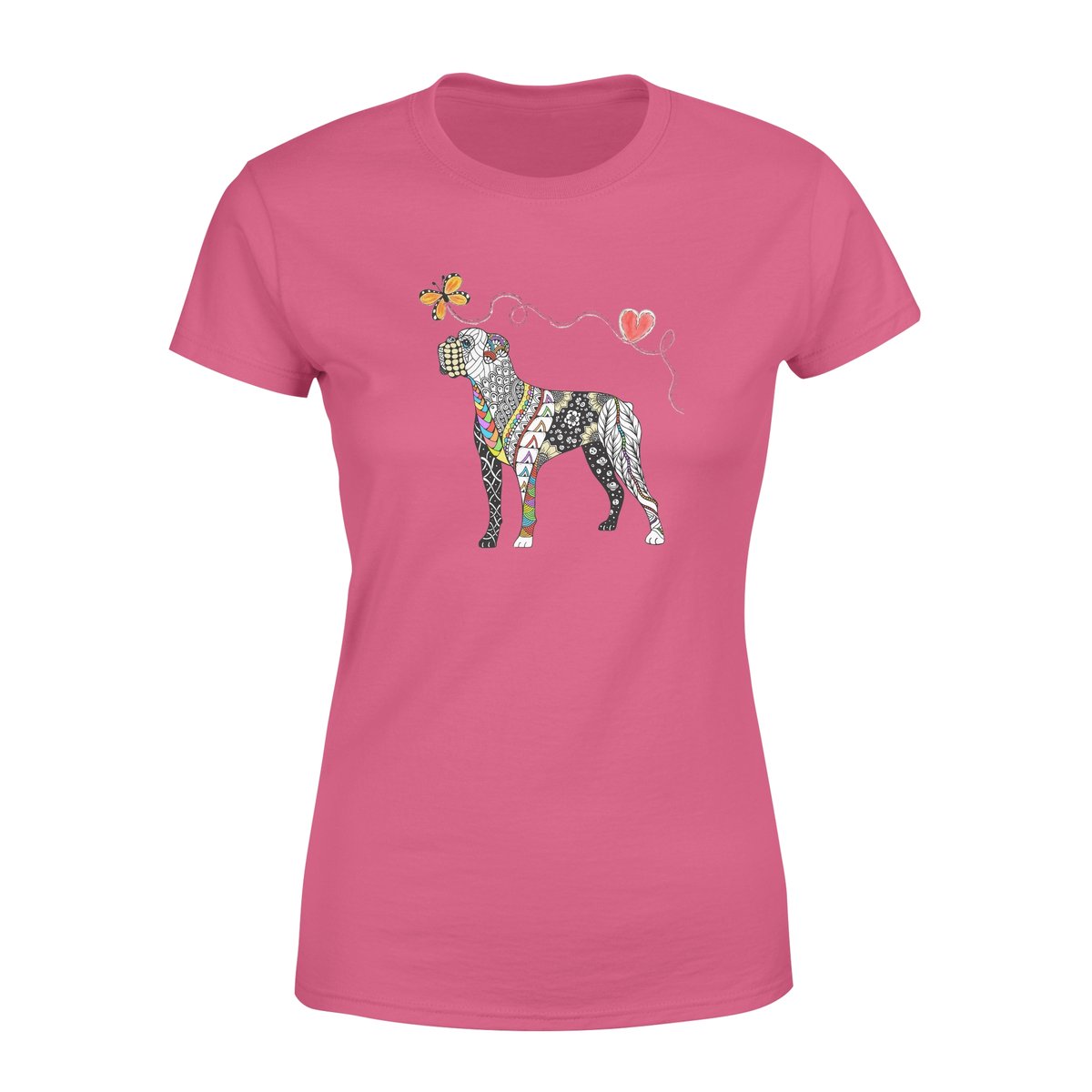 Zentangle Rainbow Boxer – Standard Women’S T-Shirt, Gift For Dog Lover, Gift For Bull Terrier Lover T-Shirt Hoodie All Color Size S-5Xl