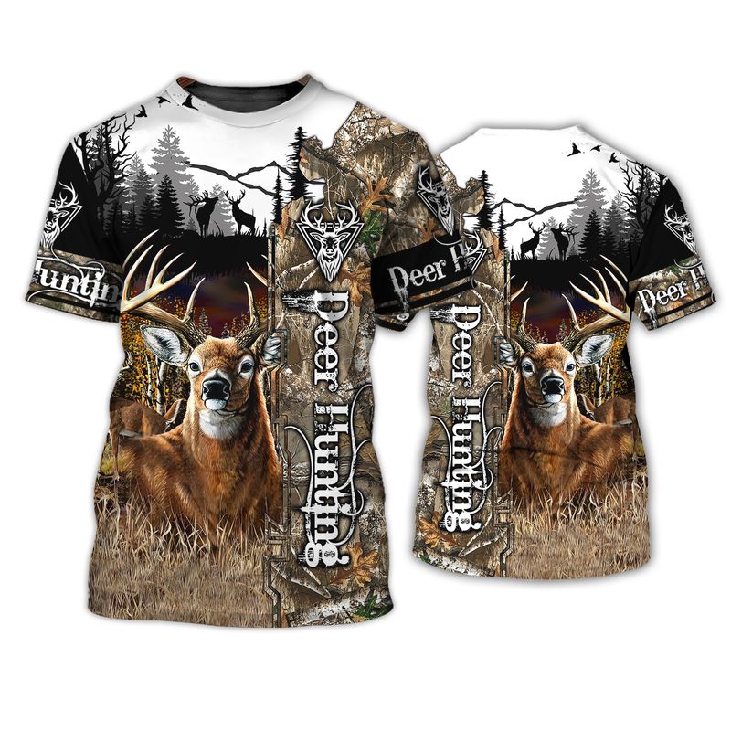 Personalized Deer Hunting 3D All Over Print – Animal Hunting Shirt 3D Printed For Mens, Hunting Gift, Gift For Hunter