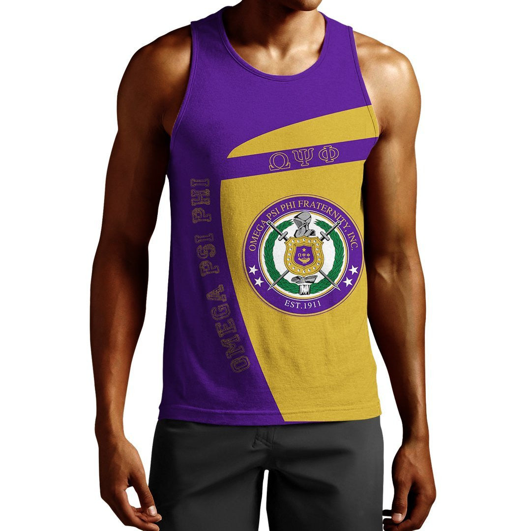 Fraternity Tank Top – Omega Psi Phi Big Logo Tank Top – Iconic Style