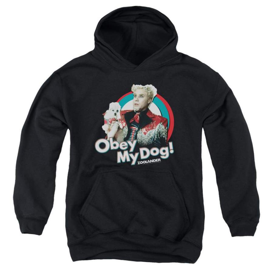 Zoolander Obey My Dog Youth Pull Over Hoodie  Movie Sweatshirt