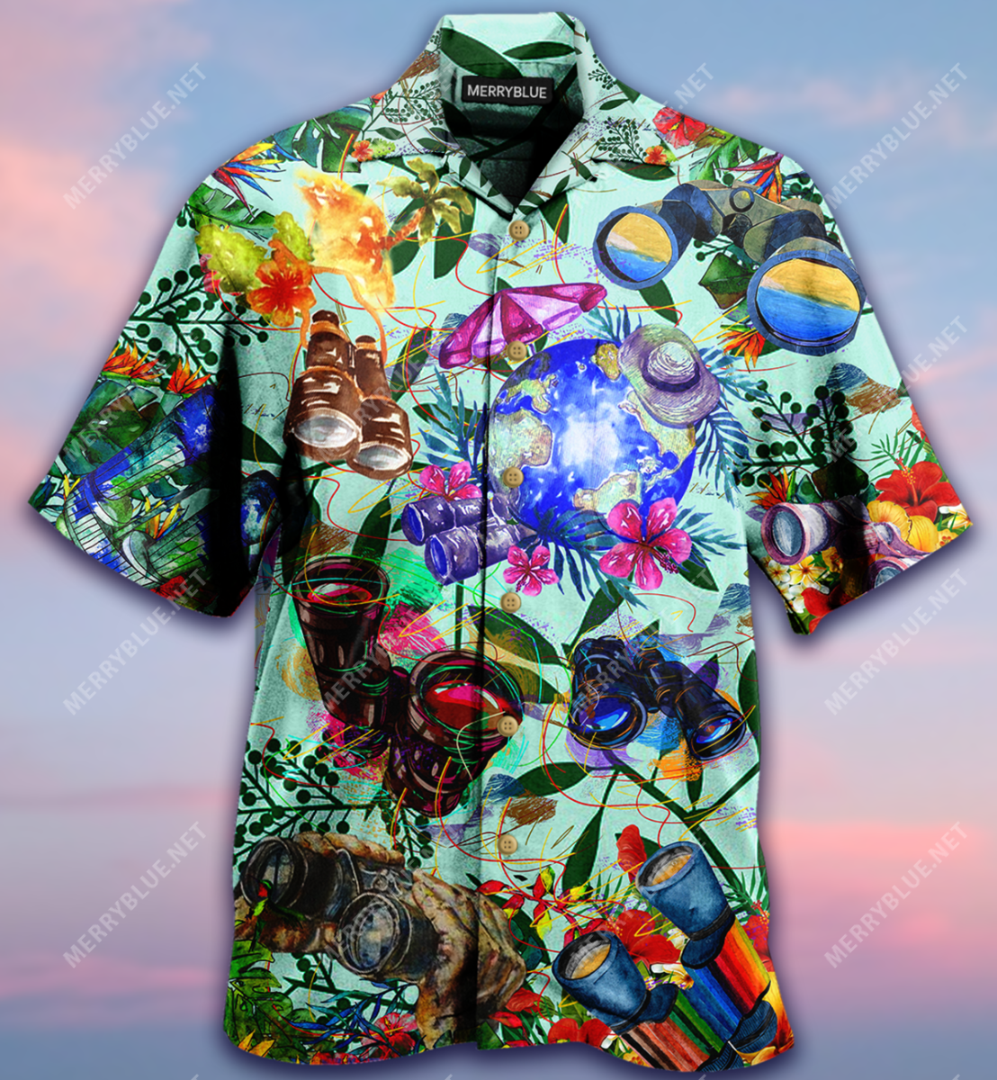 Travelling Through Binoculars Unisex Hawaii Shirt Ha27818