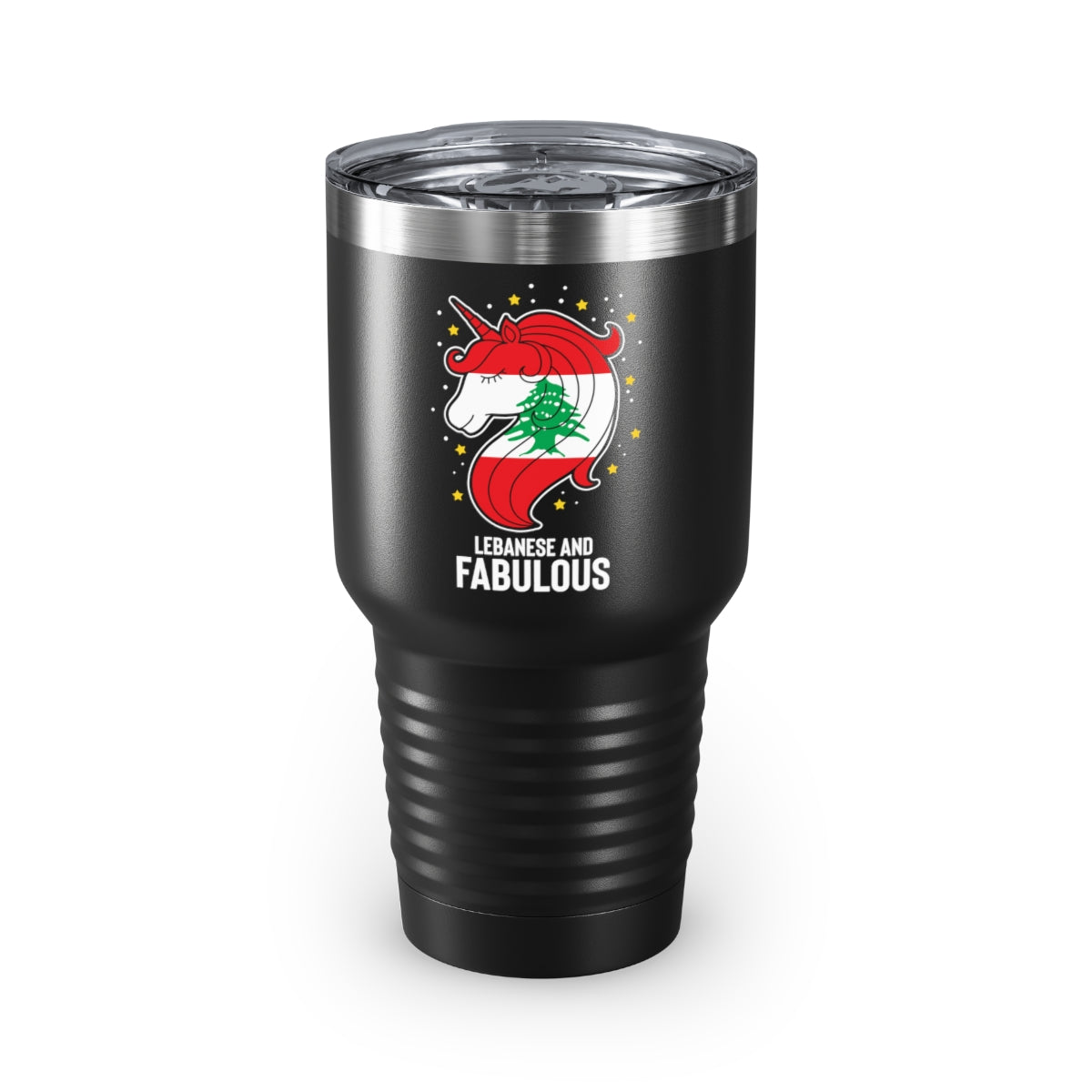 30Oz Tumbler Stainless Steel Colors  Humorous Lebanese Christmas Magical Horse Nationalistic Novelty Nationalism Chauvinistic Arabic Holidays