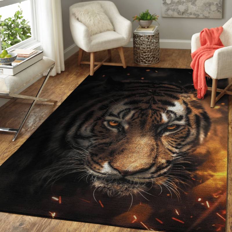 Sparkling Tiger – Animals Area Rug Carpet